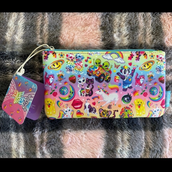NWT Loungefly Lisa Frank® Characters AOP Zipper Pouch - Picture 3 of 8